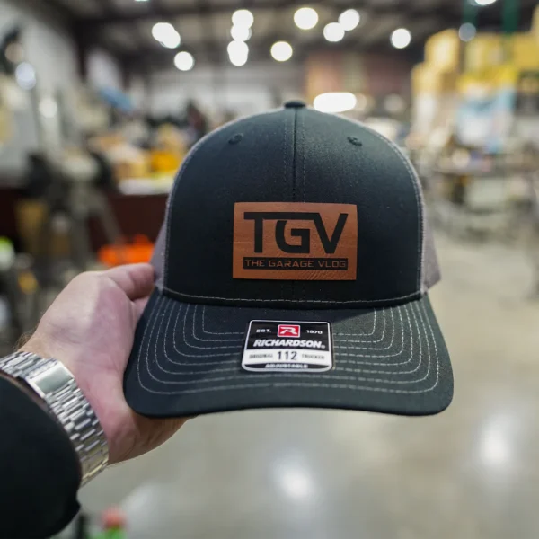 TGV Leather Patch Snap Back Hat (Brown) FREE SHIPPING!